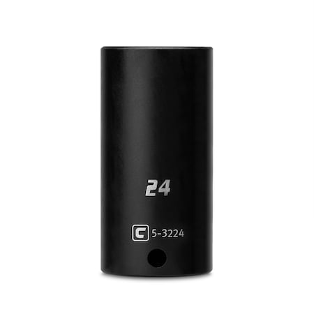 Capri Tools 3/8 in Drive 24 mm 6-Point Deep Impact Socket 5-3224